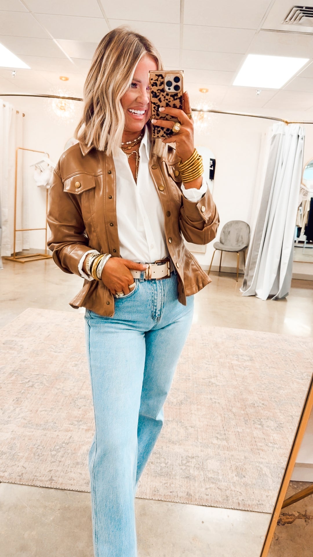 The Camila Faux Leather Jacket