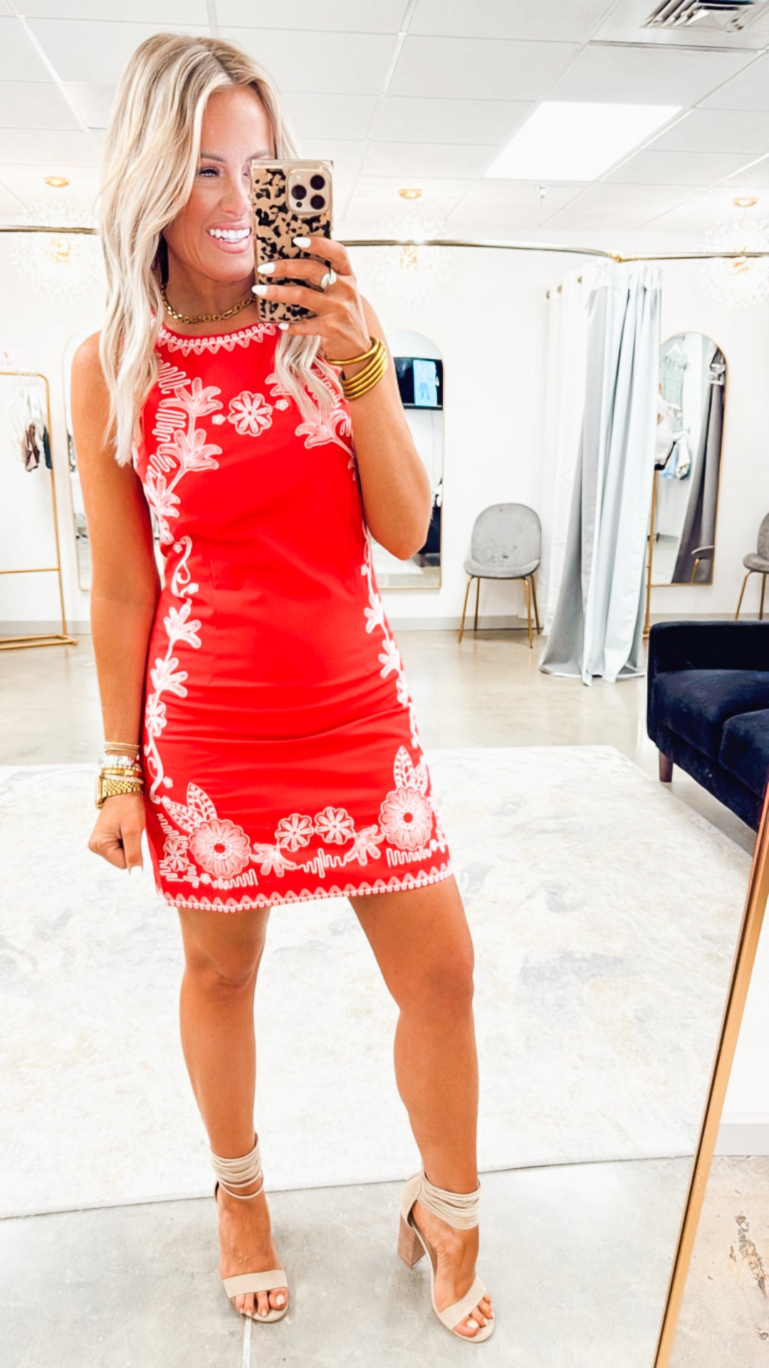Ember Stitch Mini Dress