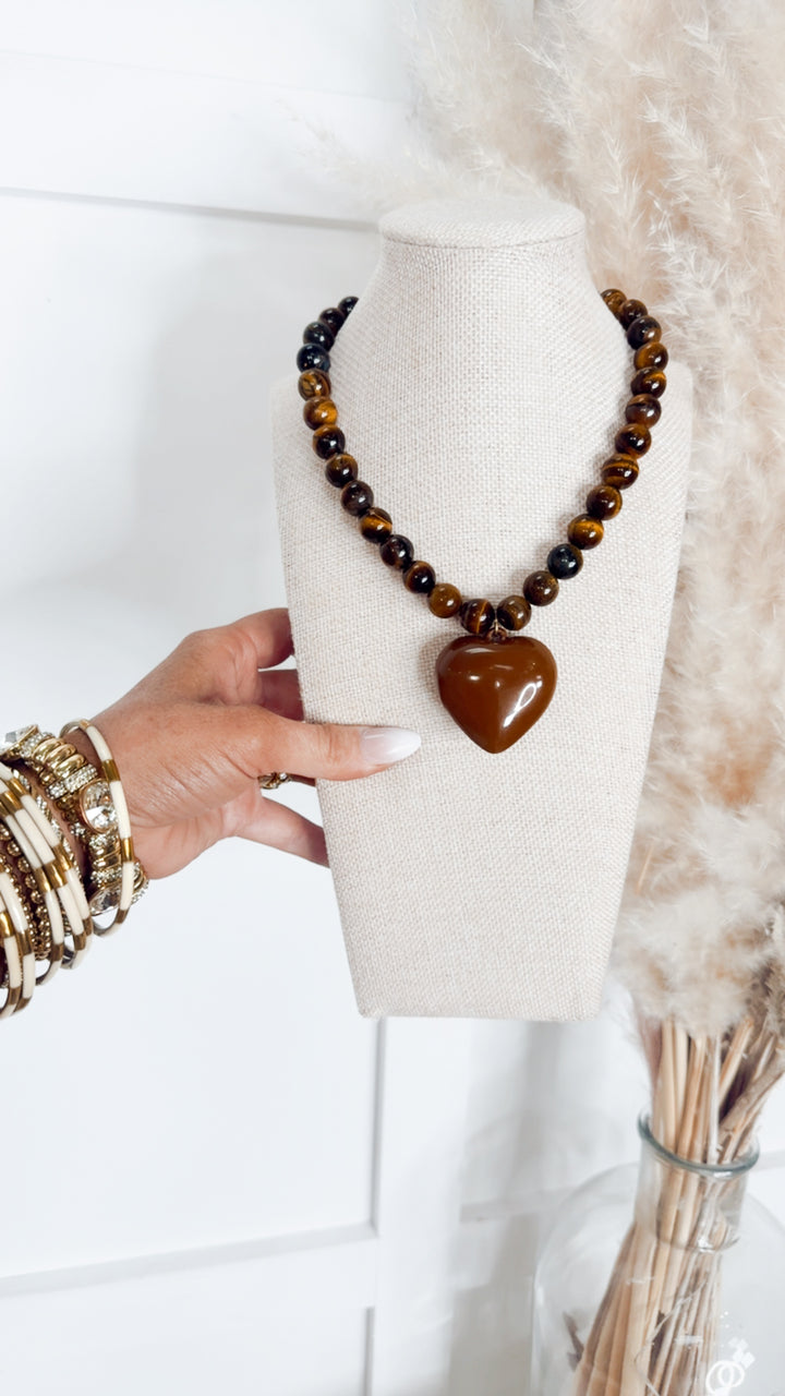 The Janel Tiger Eye Brown Necklace