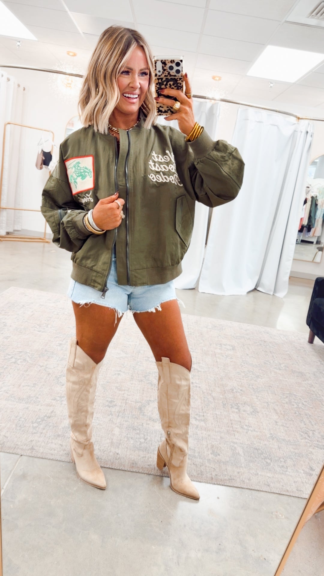 West League Bomber Jacket-Army Green