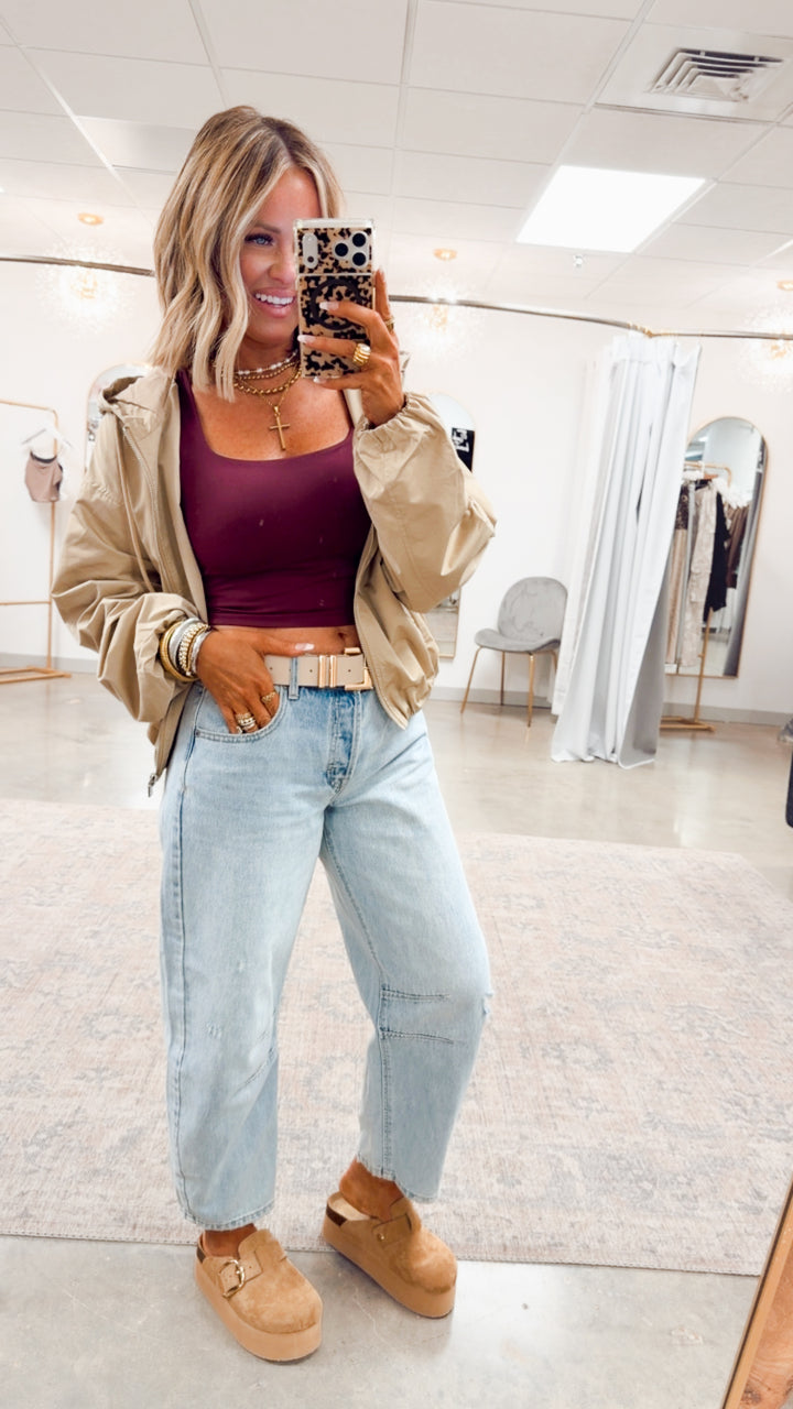 The Ace Hooded Jacket-Taupe