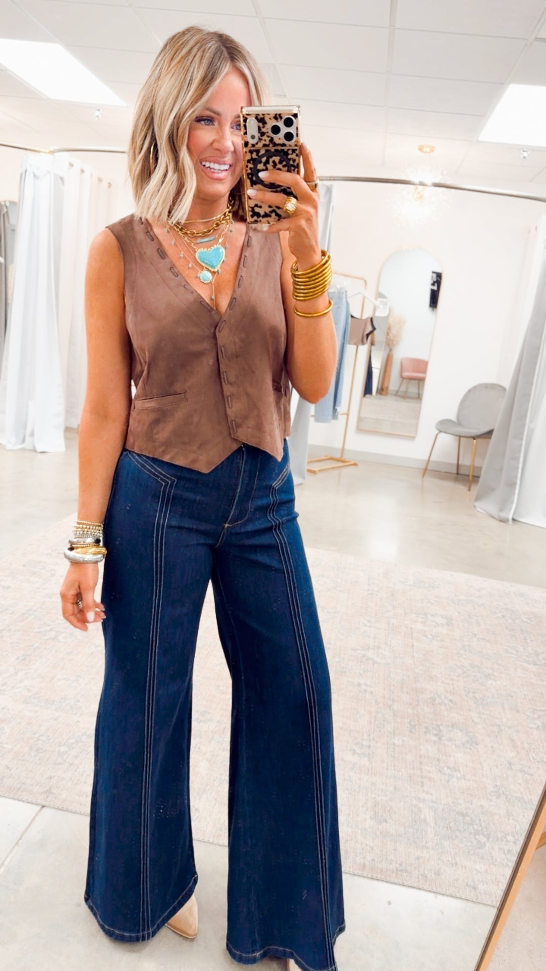 The Frontier Fancy Vest-Espresso