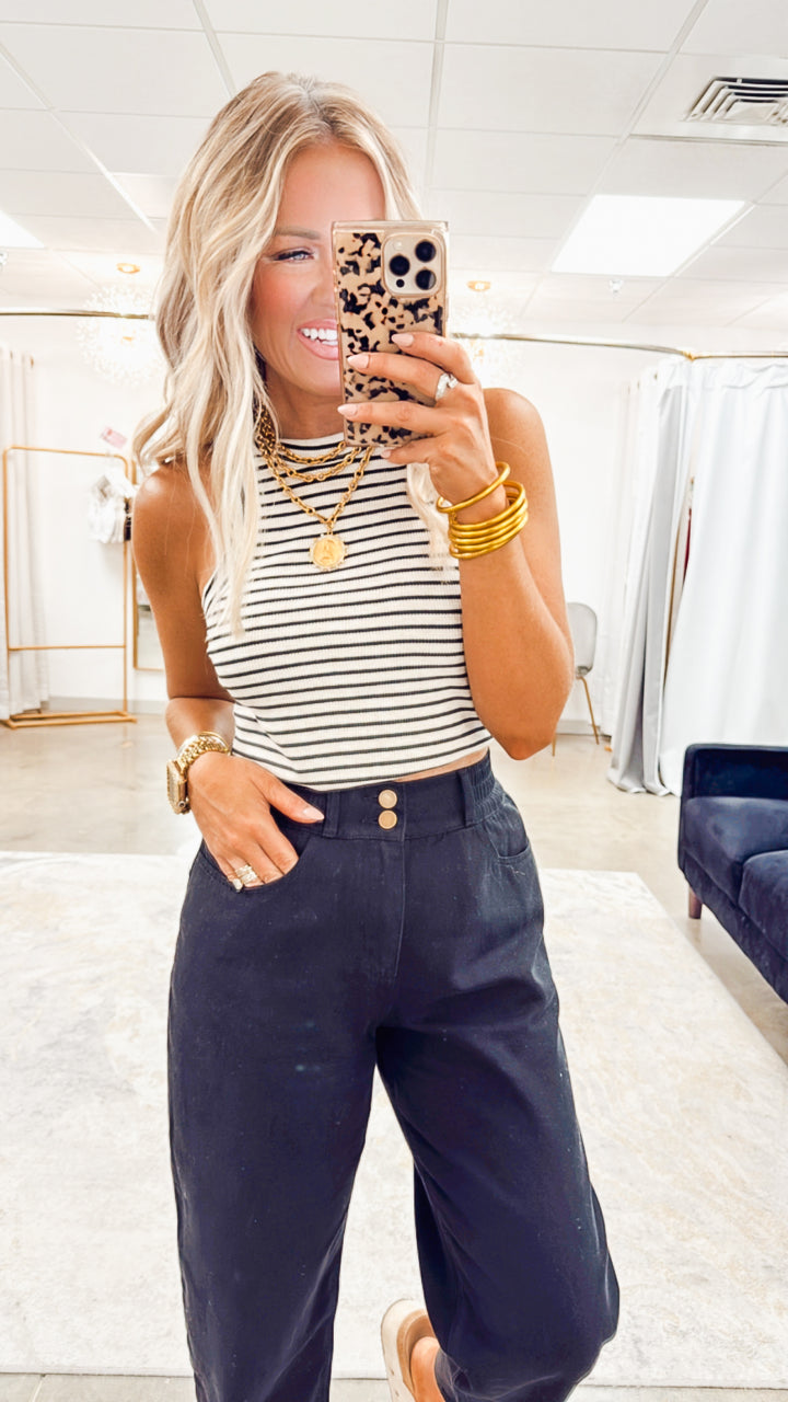 The Riley Striped Rib Tank