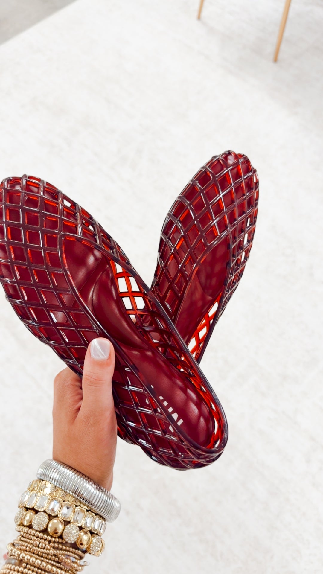 The Bali Burgundy Jelly Flat