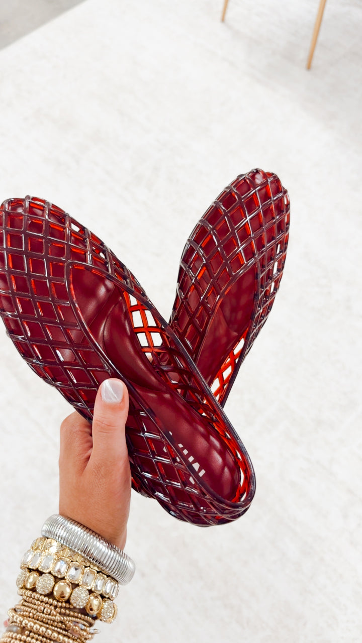 The Bali Burgundy Jelly Flat