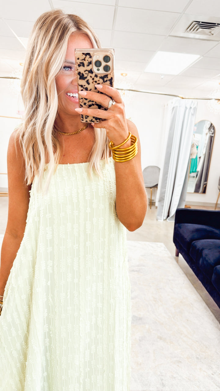 Soleil Texture Maxi Dress-Sage