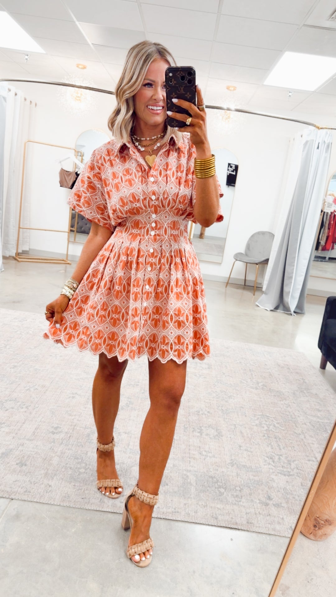 The Meadow Sunset Mini Dress-Clay