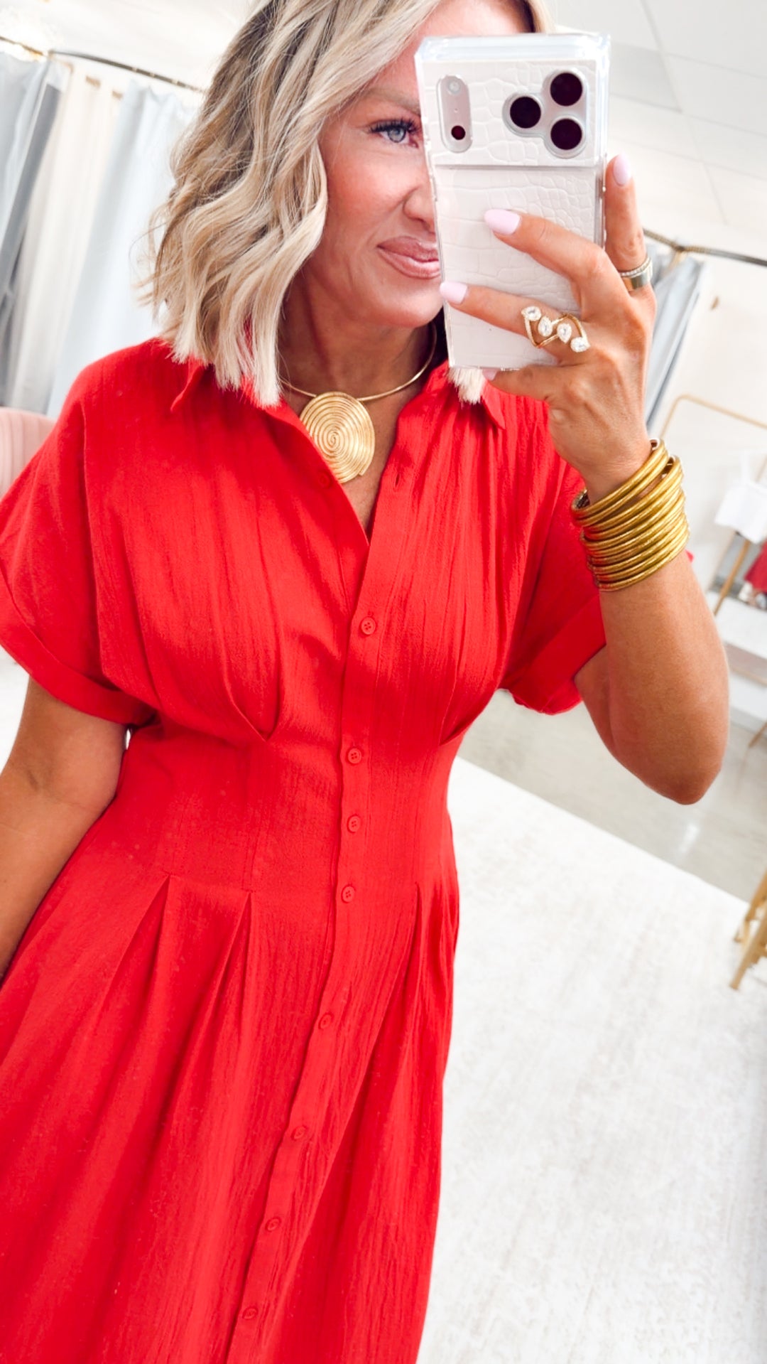 The Sullivan Pleated Shirt Dress