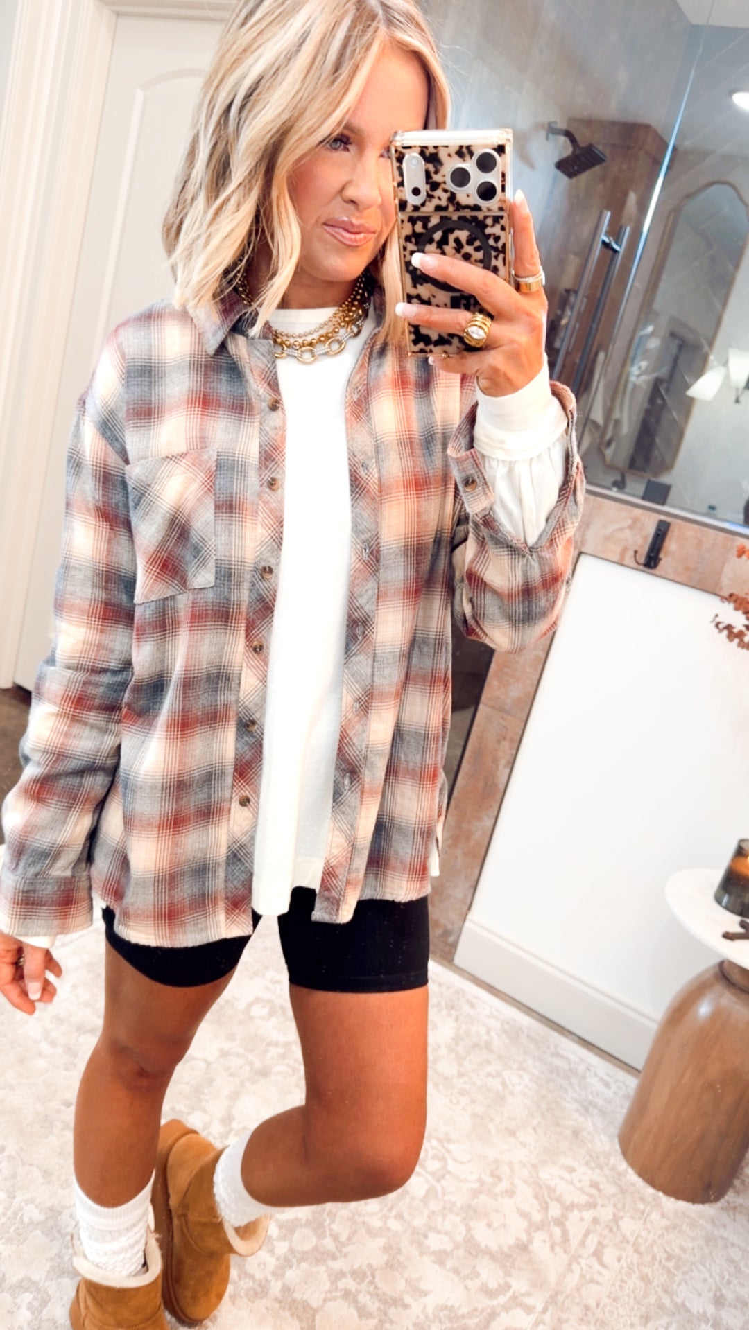 The Arden Plaid Top