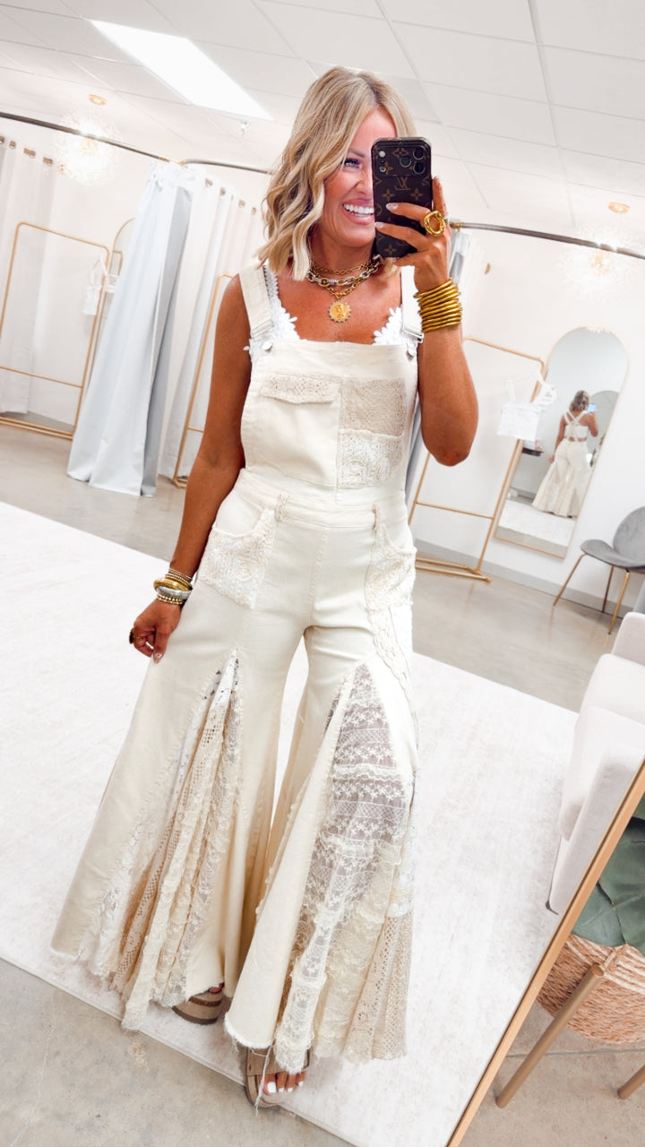 Lace & Ivy Wide Leg Overalls
