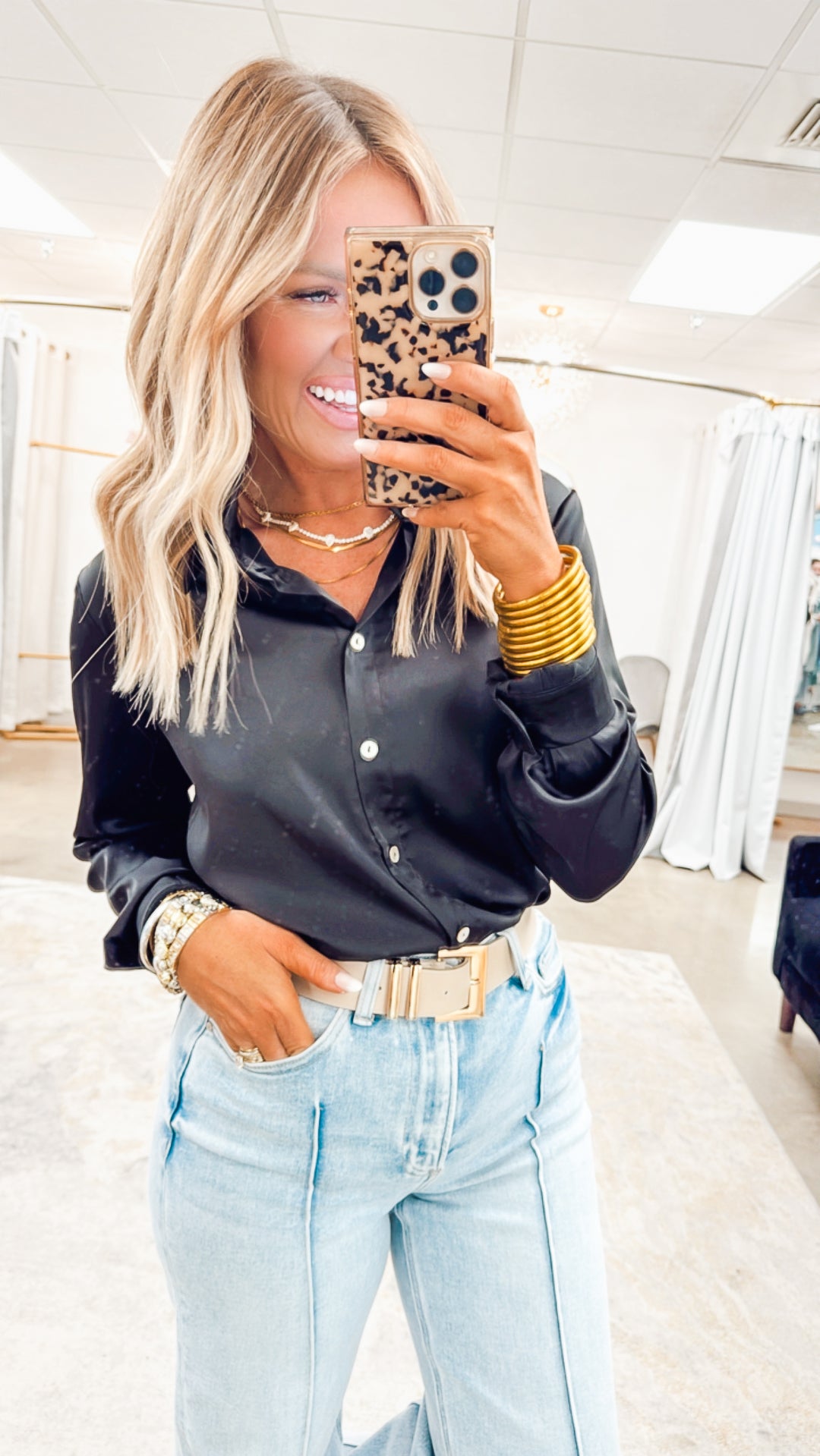 Satin Feels Bodysuit-Black