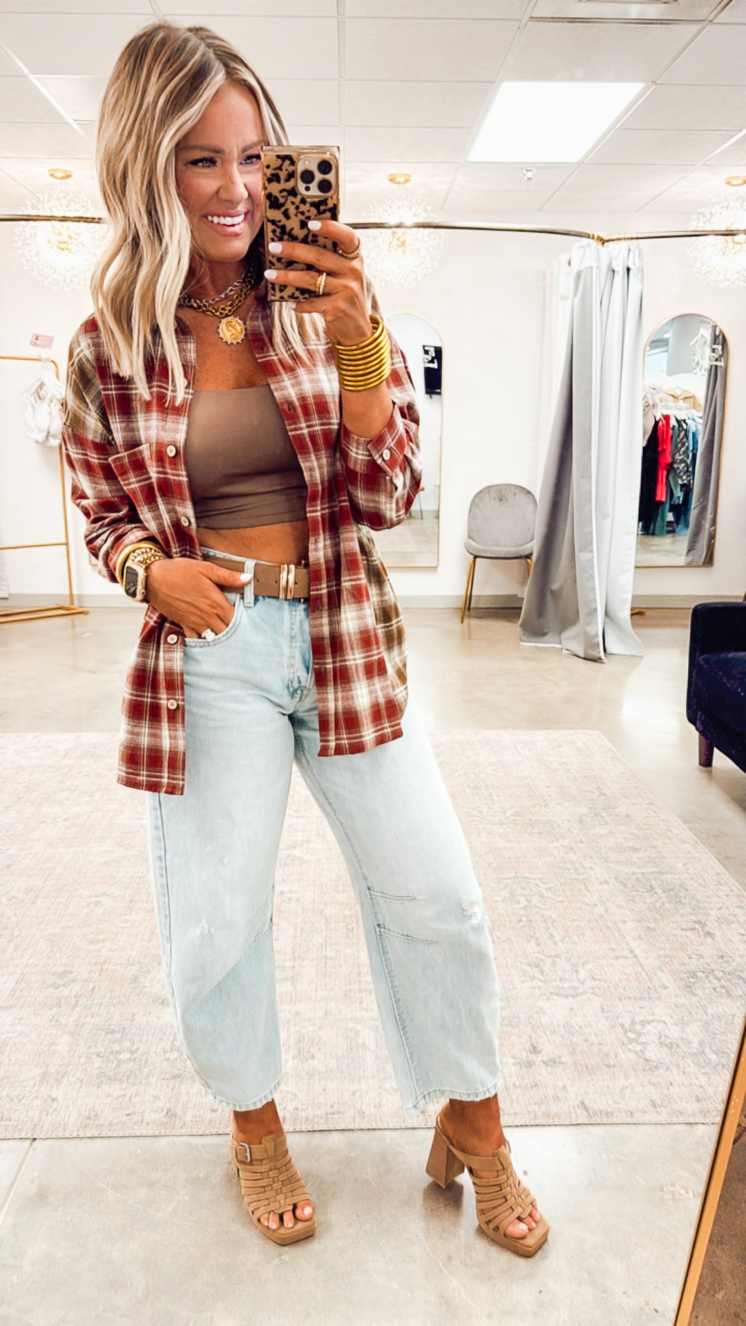 Harvest Plaid Flannel Top