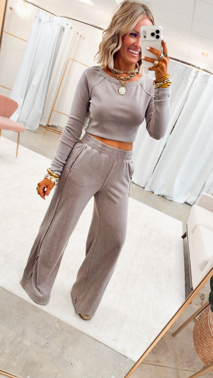 The Arabella Two Piece Set-Mocha