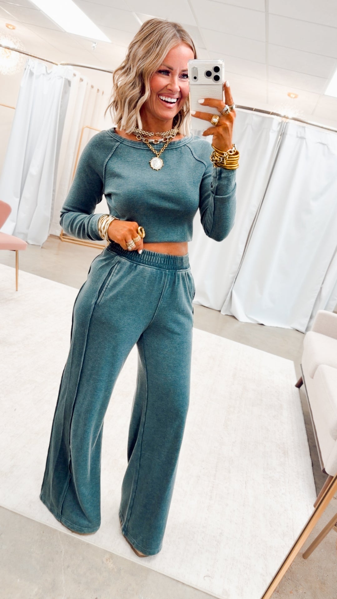 The Arabella Two Piece Set-Deep Jungle
