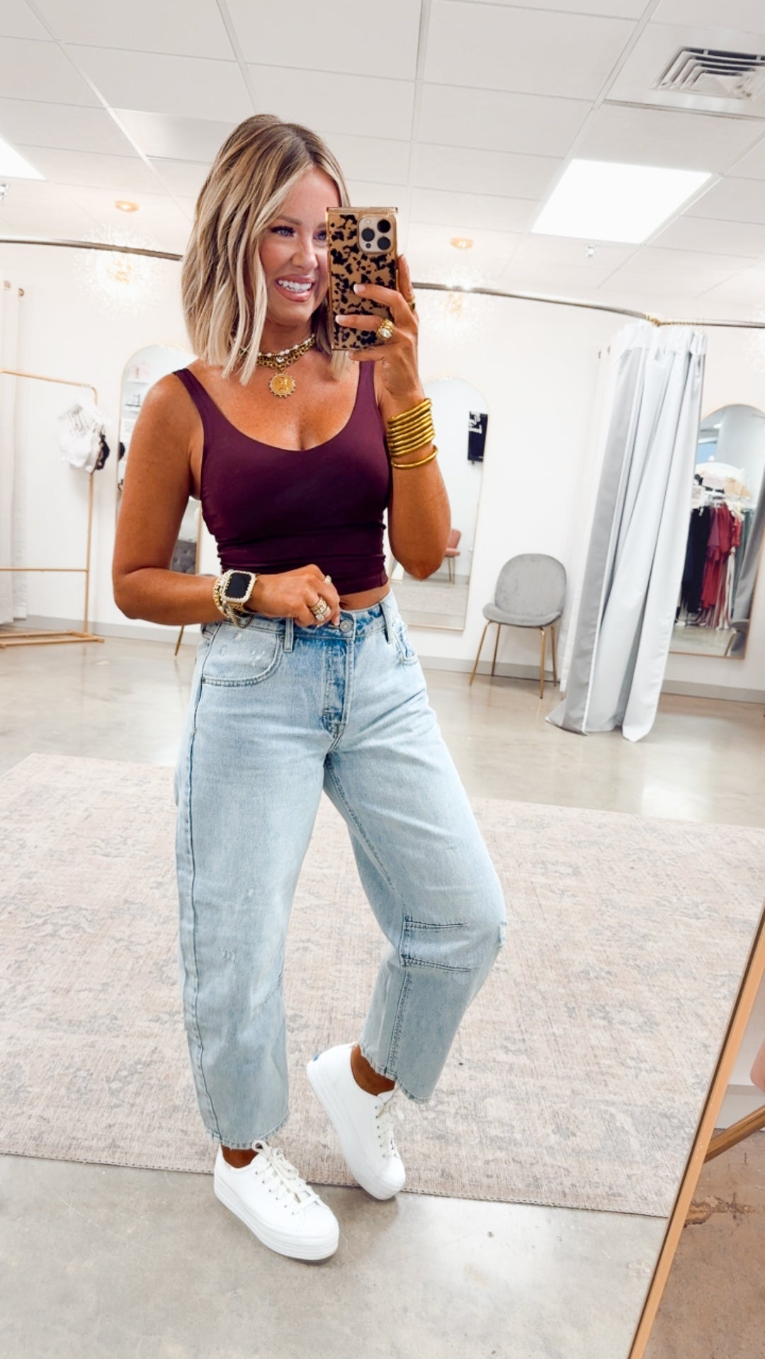 V Neck Yoga Top-Cassis