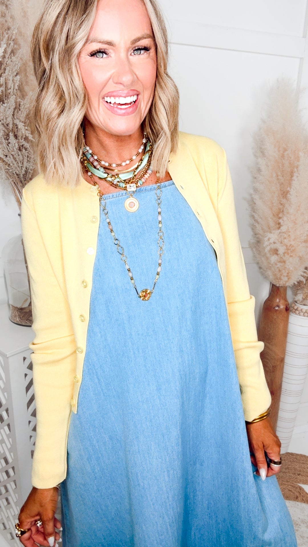 Classic Chambray Midi Dress