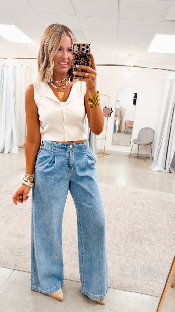 Jackie Mid Rise Wide Leg Jean