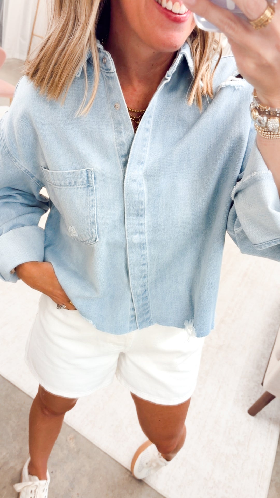 The Shorebreak Denim Shorts-White