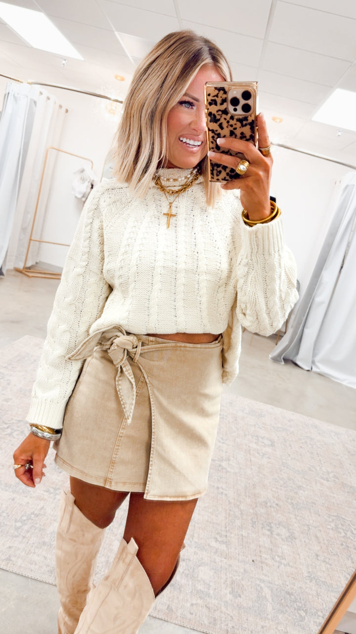 Lush Turtleneck Sweater-Cream