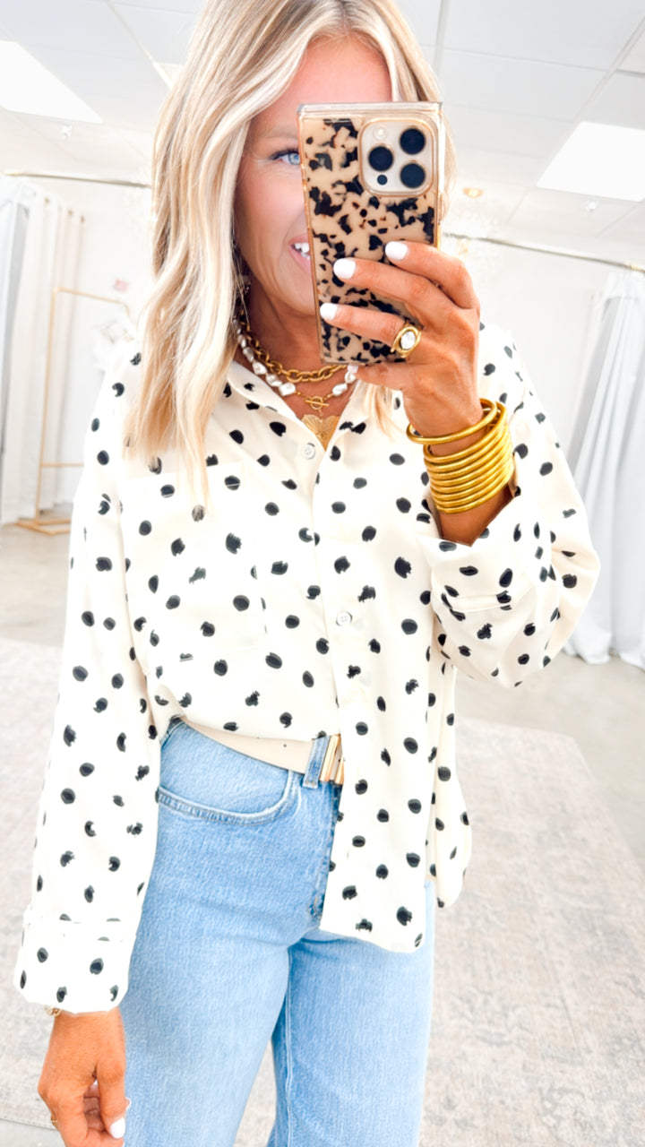 Classic Polka Dot Blouse