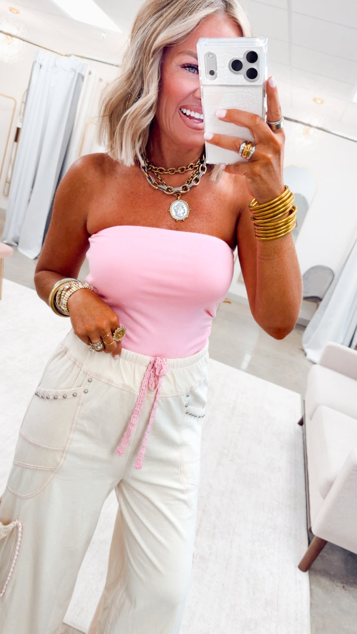 The Ellis Tube Top-Hibiscus