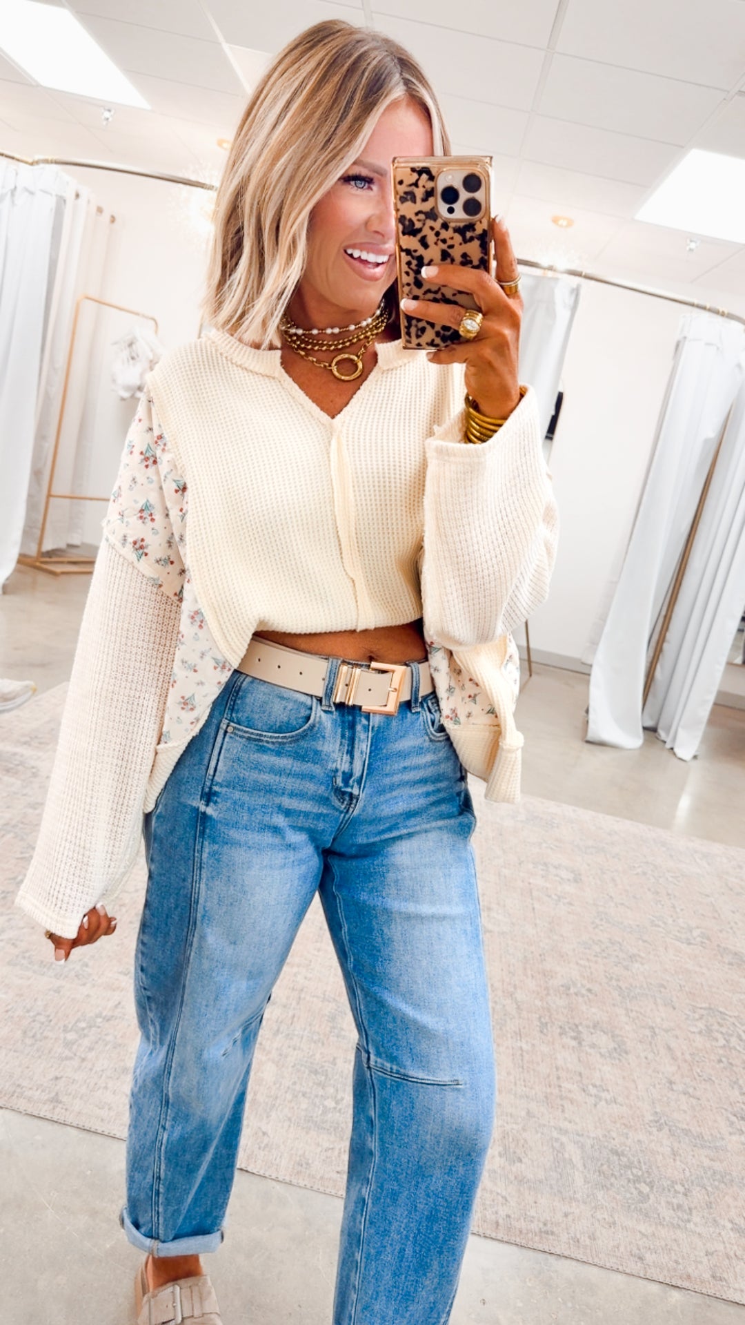 Moonlit Moss Top-Cream