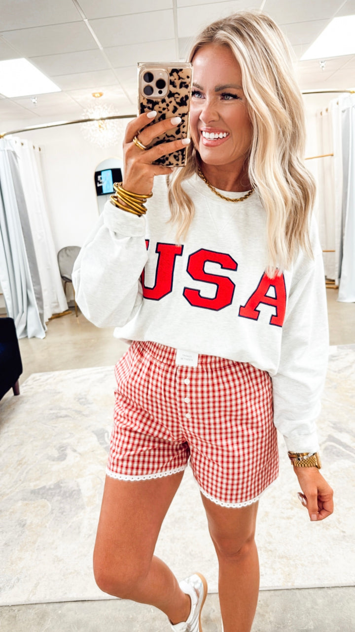 The Gingham Lounge Shorts