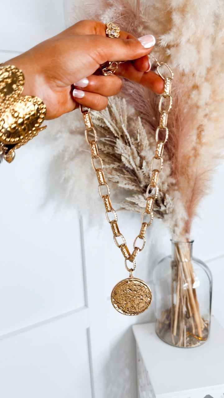 The Sterling Coin Necklace-Gold