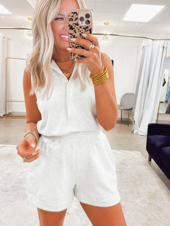 All Set Romper-Grey