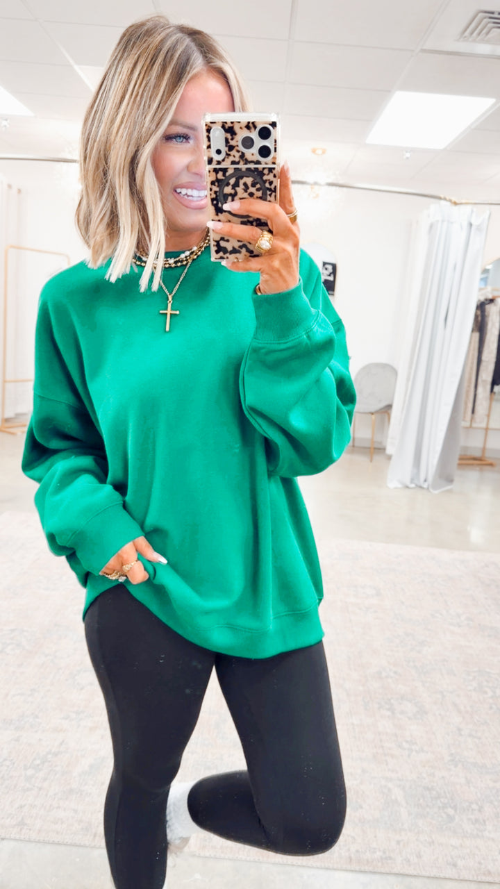 The Classic Crew Pullover-Forest