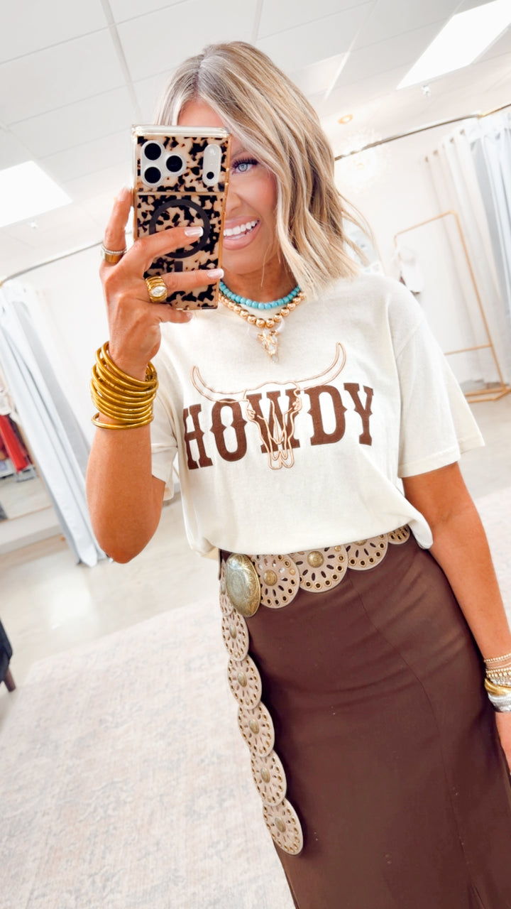 Howdy Longhorn Tee-Bone