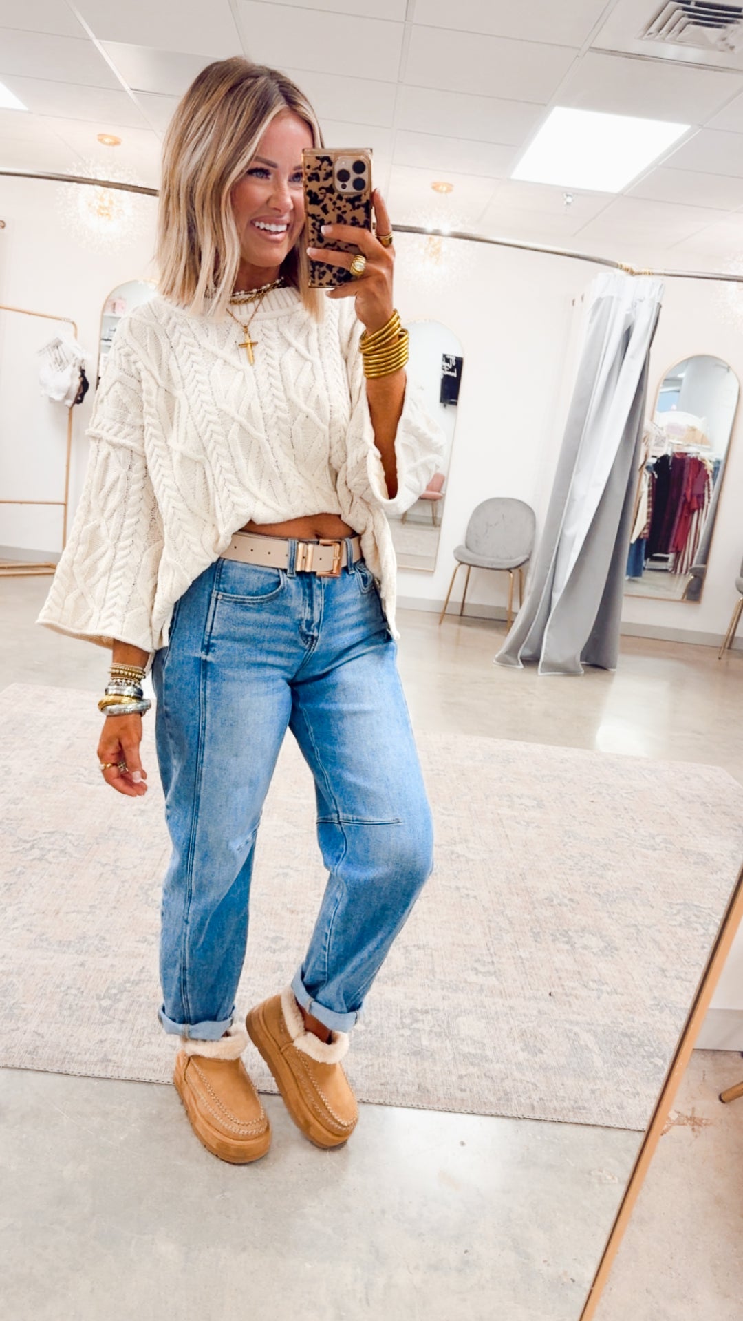 Winter Washed Sweater-Powder Cream