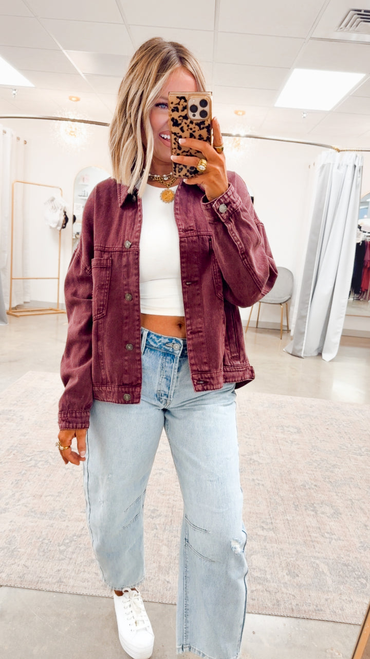 Oak Ridge Denim Jacket-Cherry Lacquer
