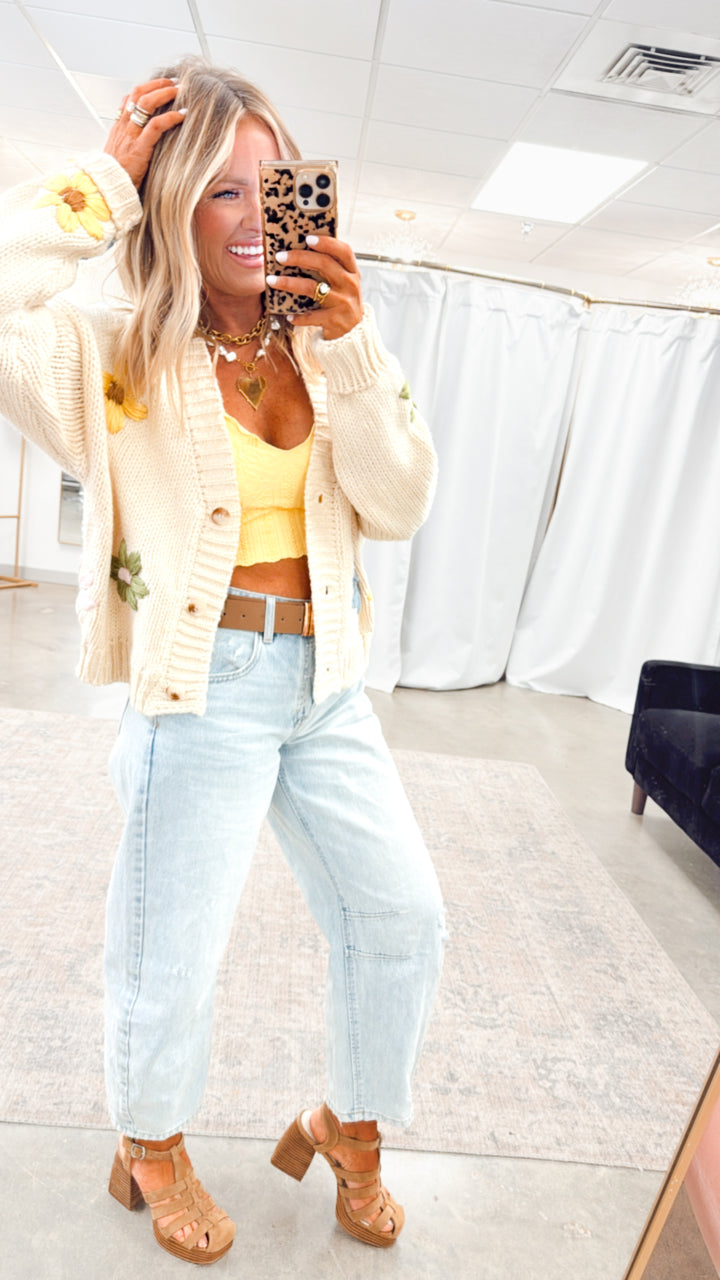 Embroidered Floral Cardigan