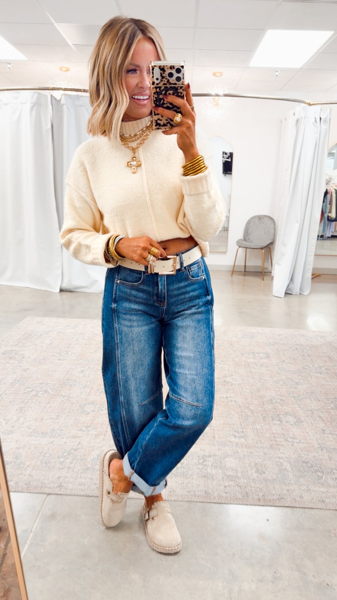 Stetson Barrel Cuffed Jeans-Dark