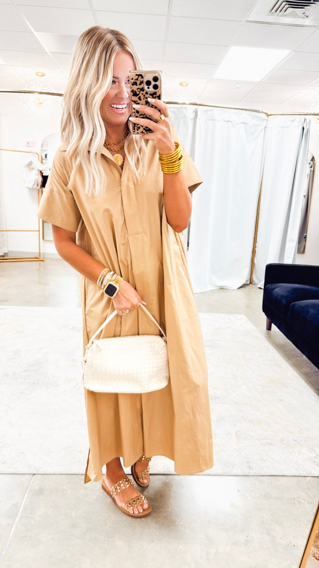 The Sienna Oversized Dress-Taupe