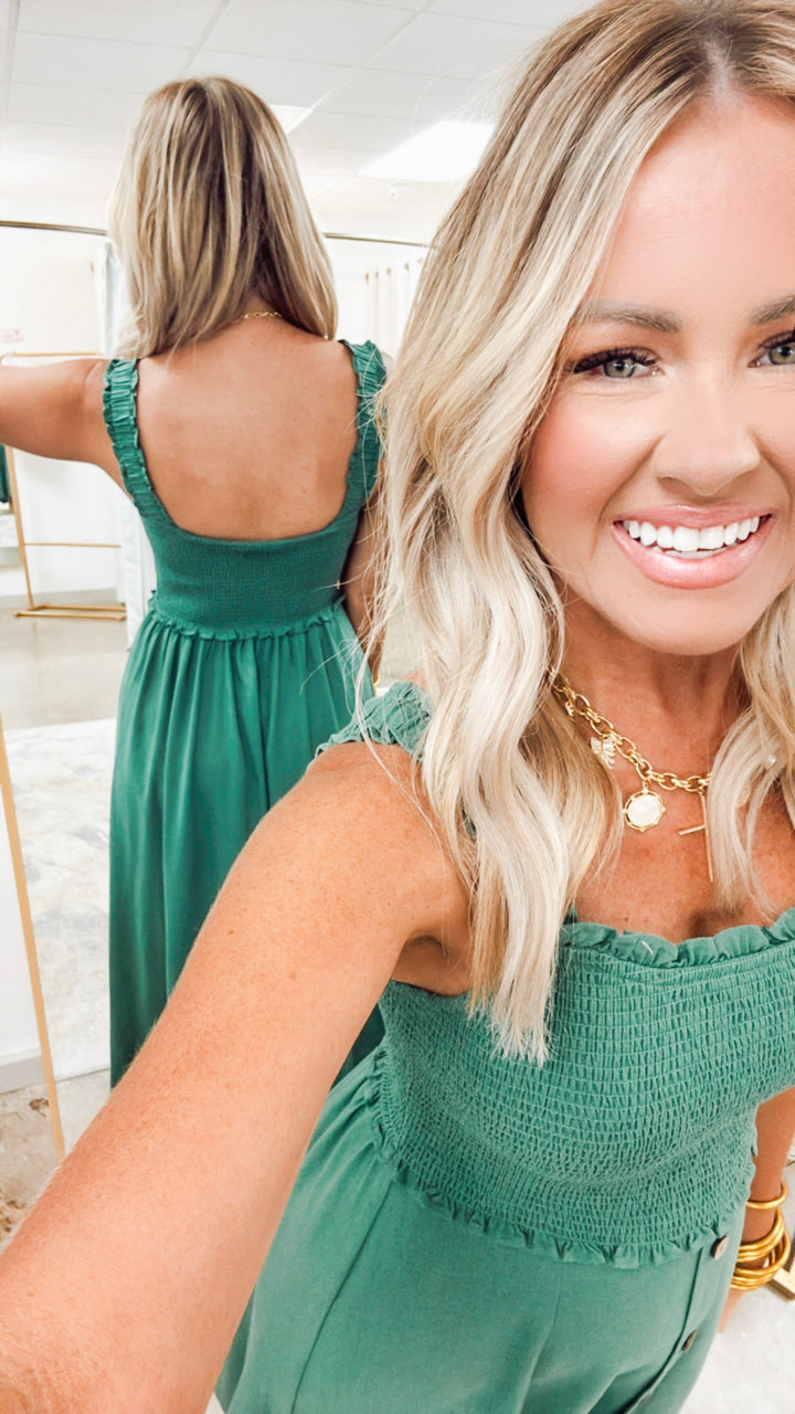 The Clara Smocked Midi Dress