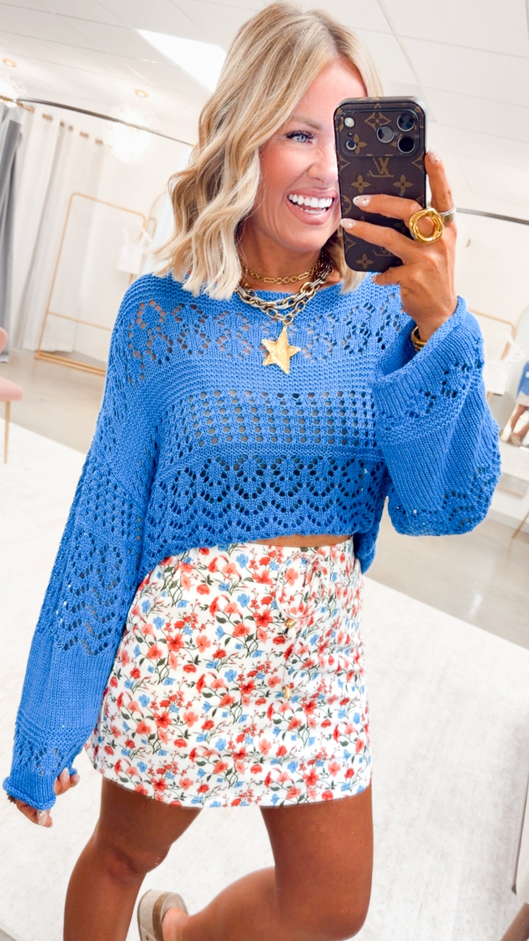 Patriotic Blooms Skort