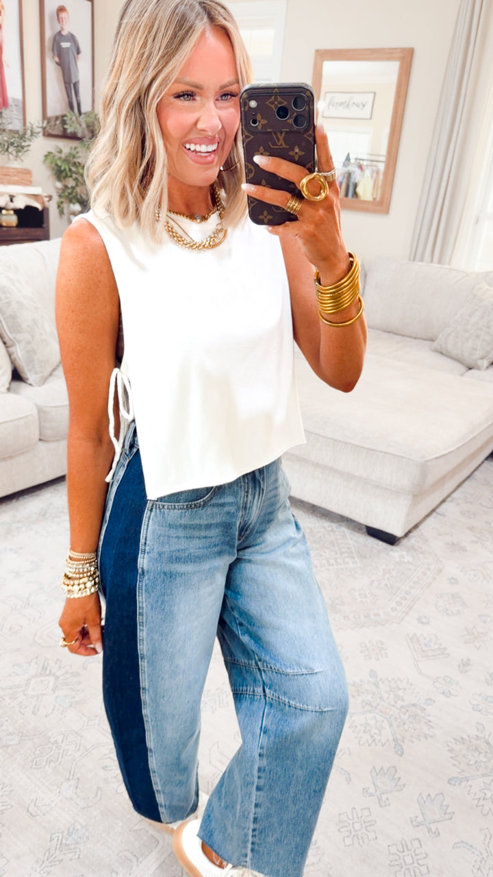 The Rebel Trim Tank-White