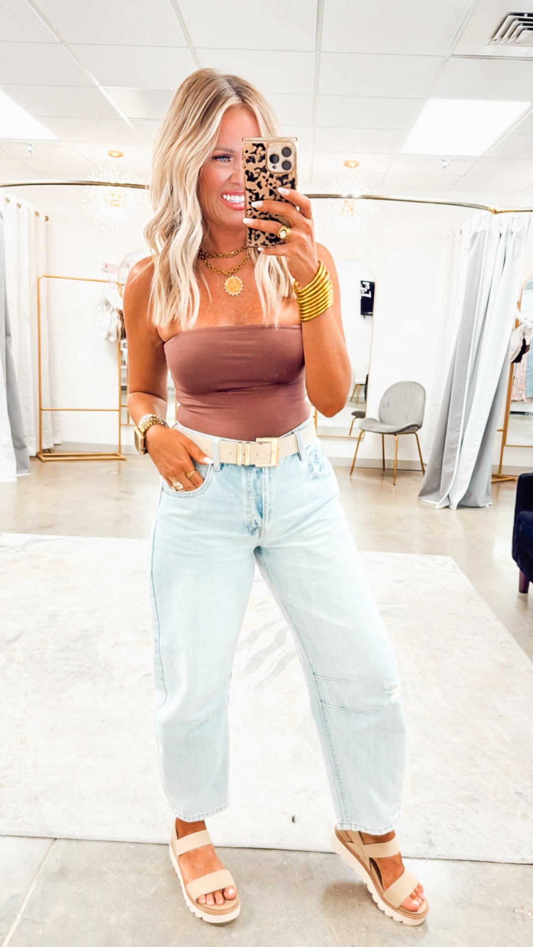Basic Bandeau Top-Chocolate