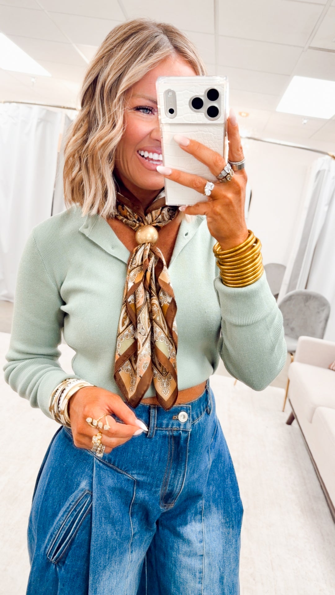Coastal Drift Cardigan-Sage Green