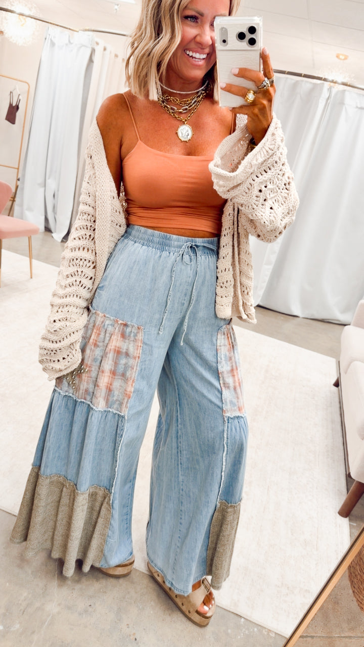 Cropped Spaghetti Tank-Papaya