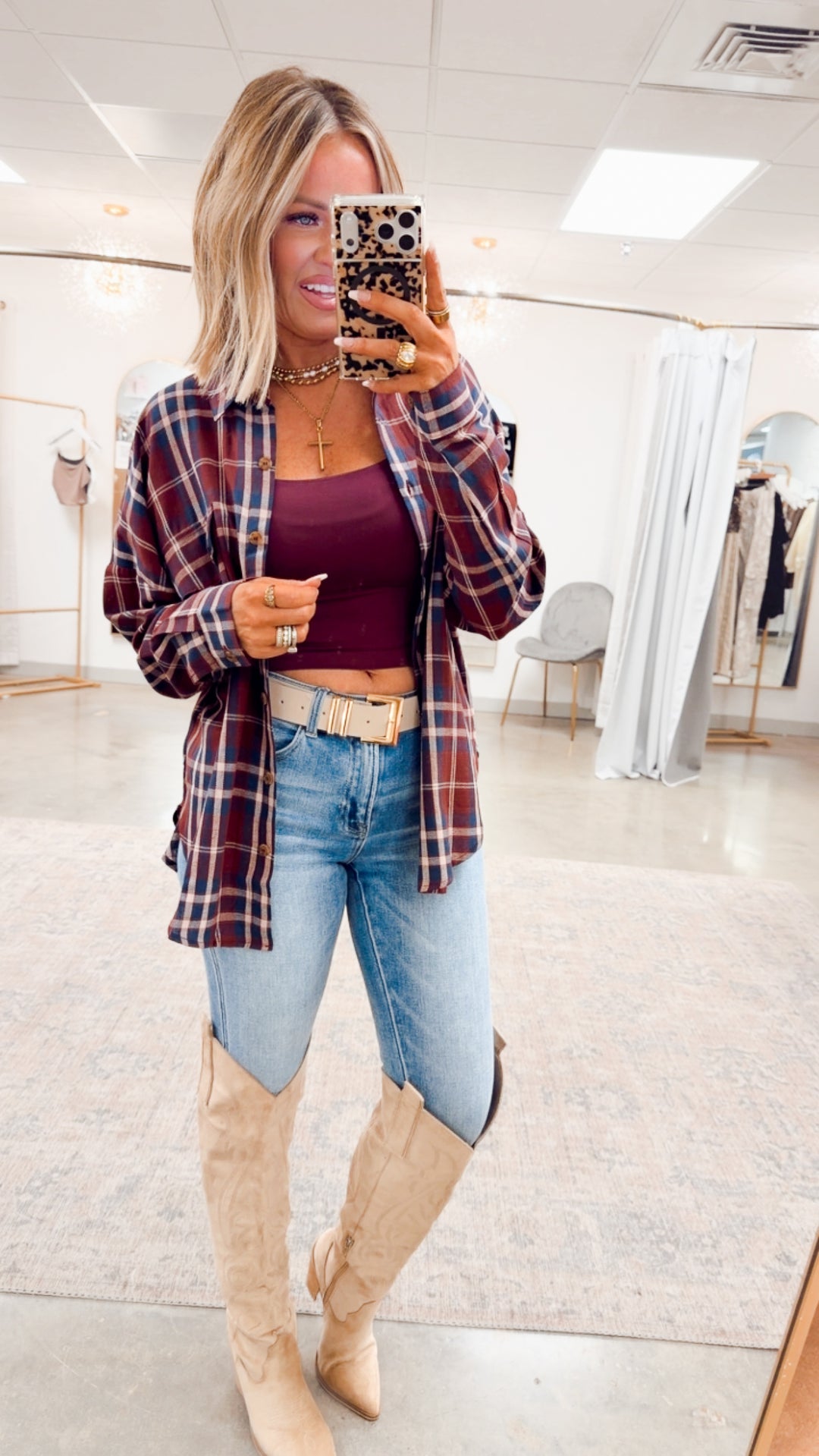 Bristol Plaid Flannel-Burgundy