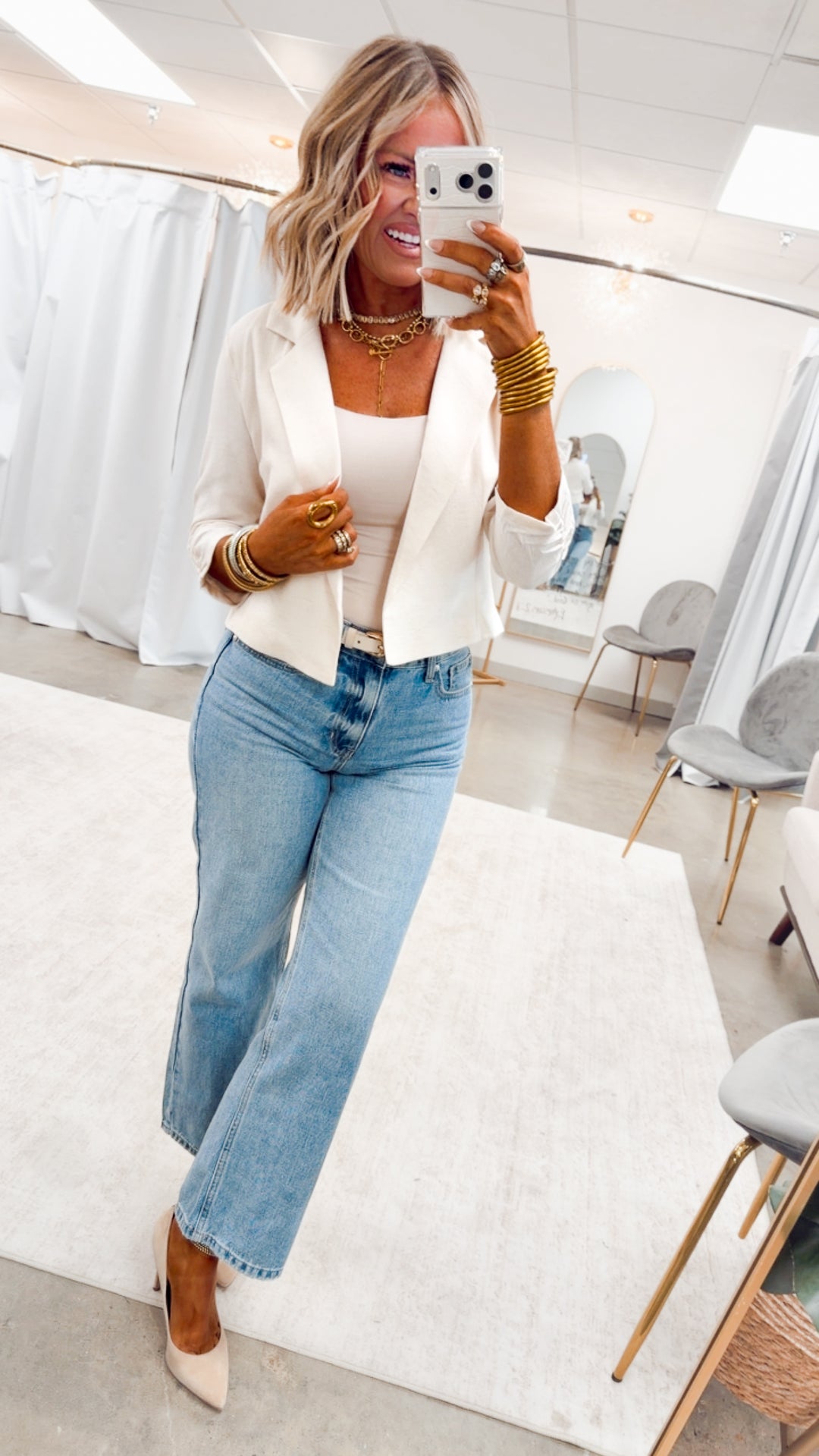 The Linen Theory Blazer-Natural