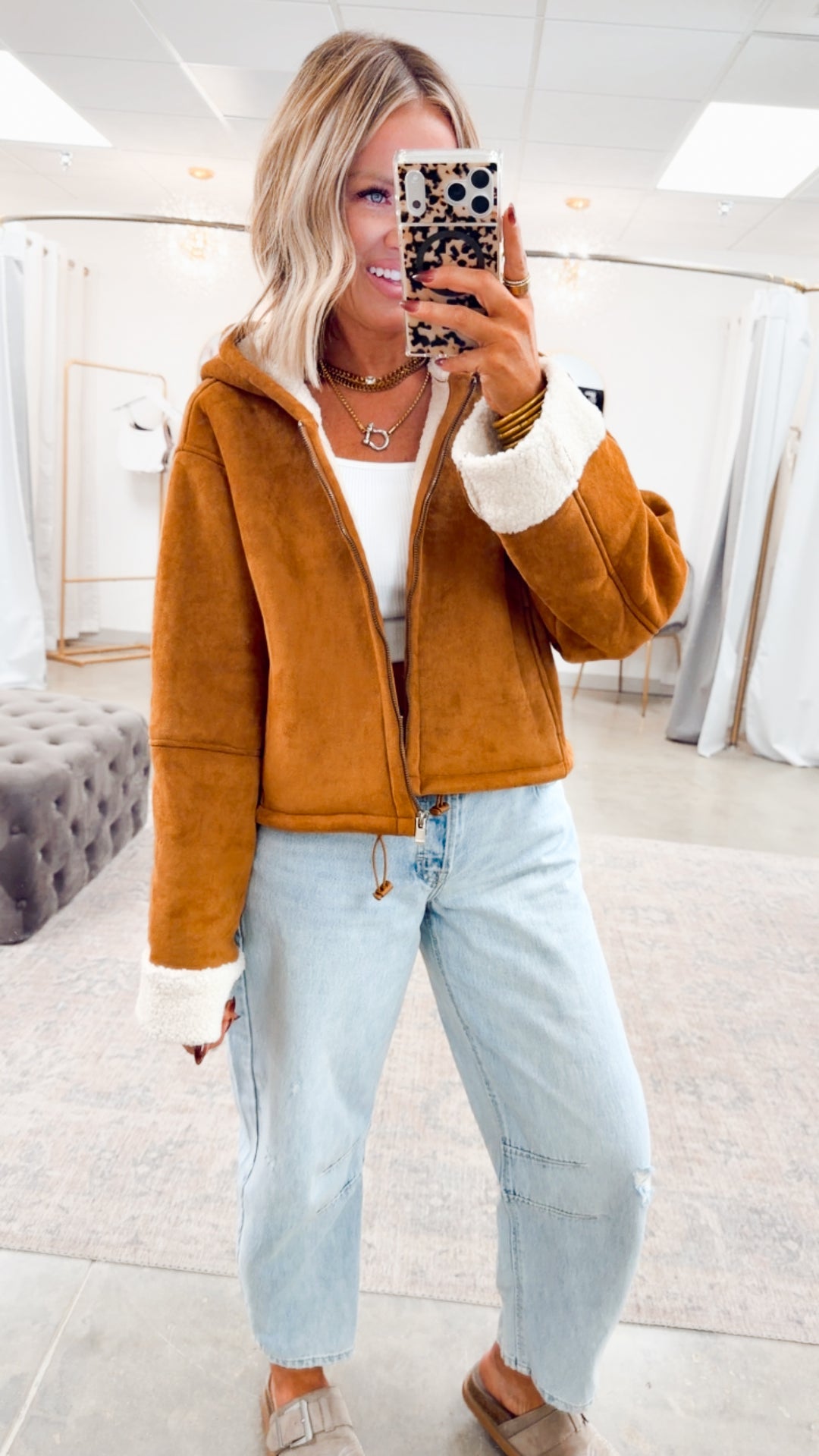 The Sable Suede Jacket-Caramel
