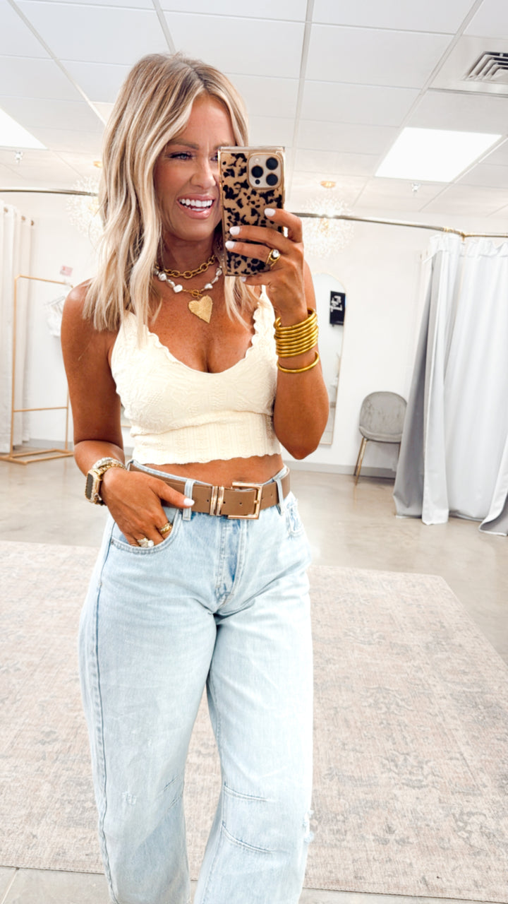 Boheme Lace Bralette-Butter Cream