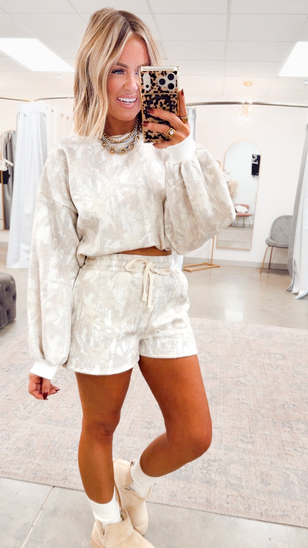 Woodland Camo Crewneck Set