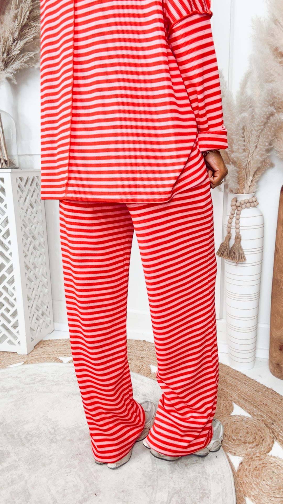Striped State of Mind Set-Pink/Red
