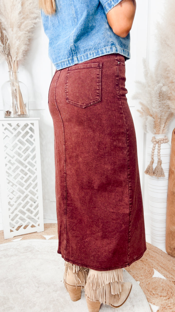 Wren Maxi Skirt-Plum