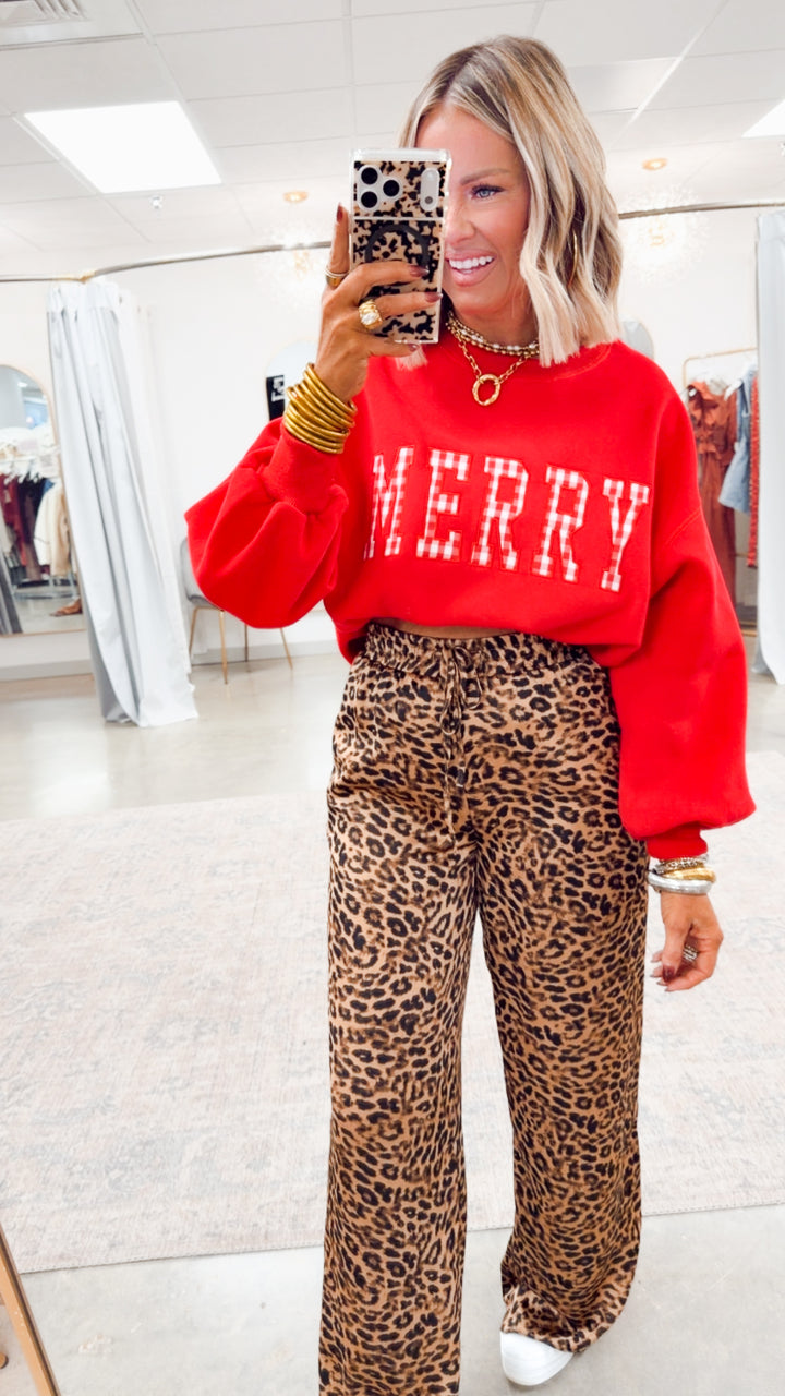 MERRY Sweatshirt-Red